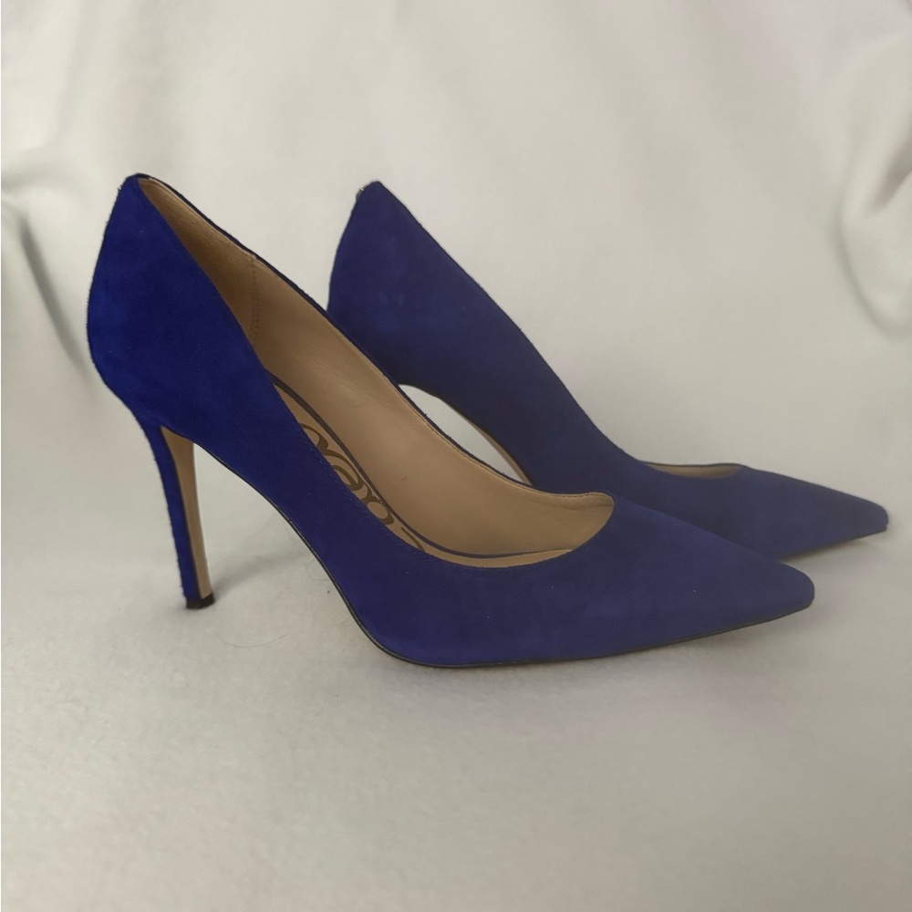 Sam Edelman Women's Hazel Pumps Shoes Suede Cobalt Blue Size 6 M - Picture 3 of 10